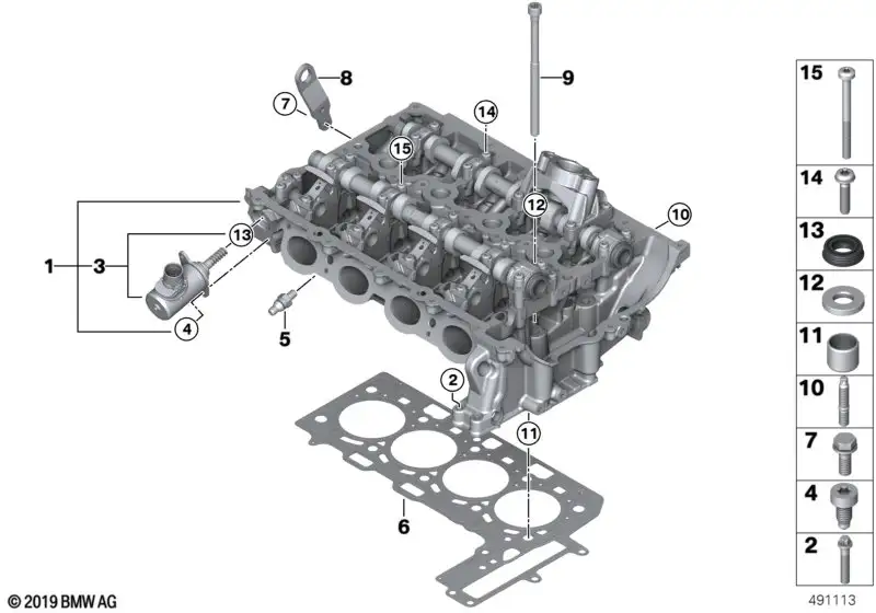 BMW Flachkopfschraube 07119907887 - Bildposition 15