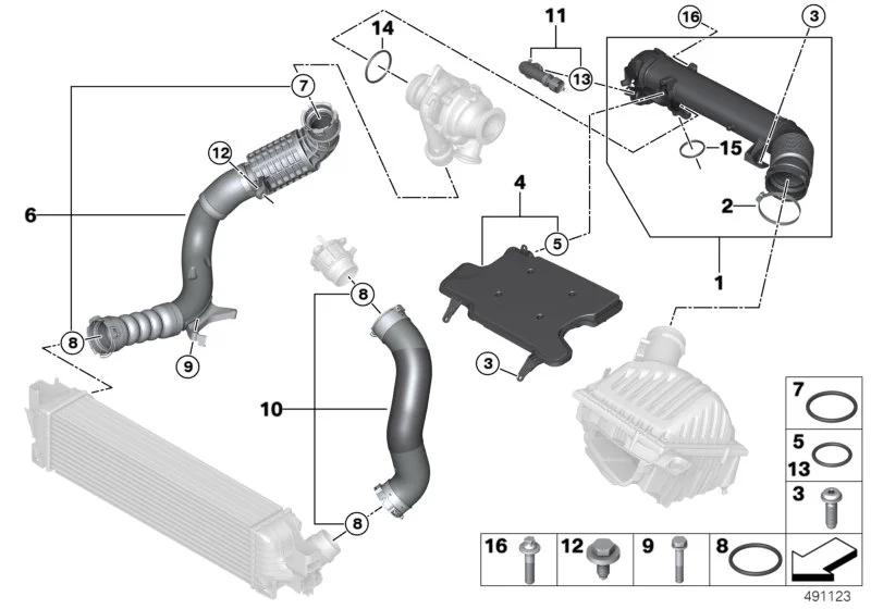 BMW Rohr F39 F20 F44 F45 F46 F48 F54 F55 F56 F57 F60 13718513942