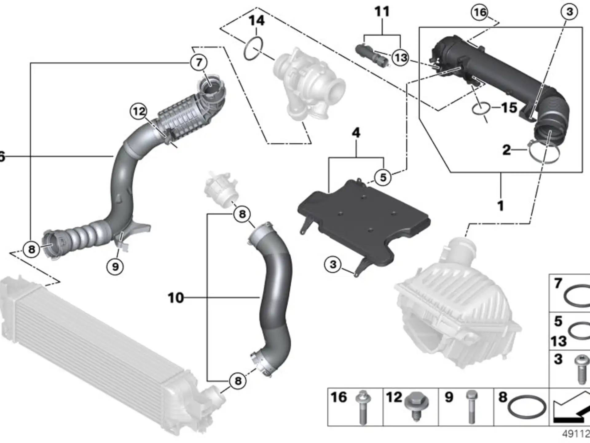 BMW Rohr F39 F20 F44 F45 F46 F48 F54 F55 F56 F57 F60 13718513942