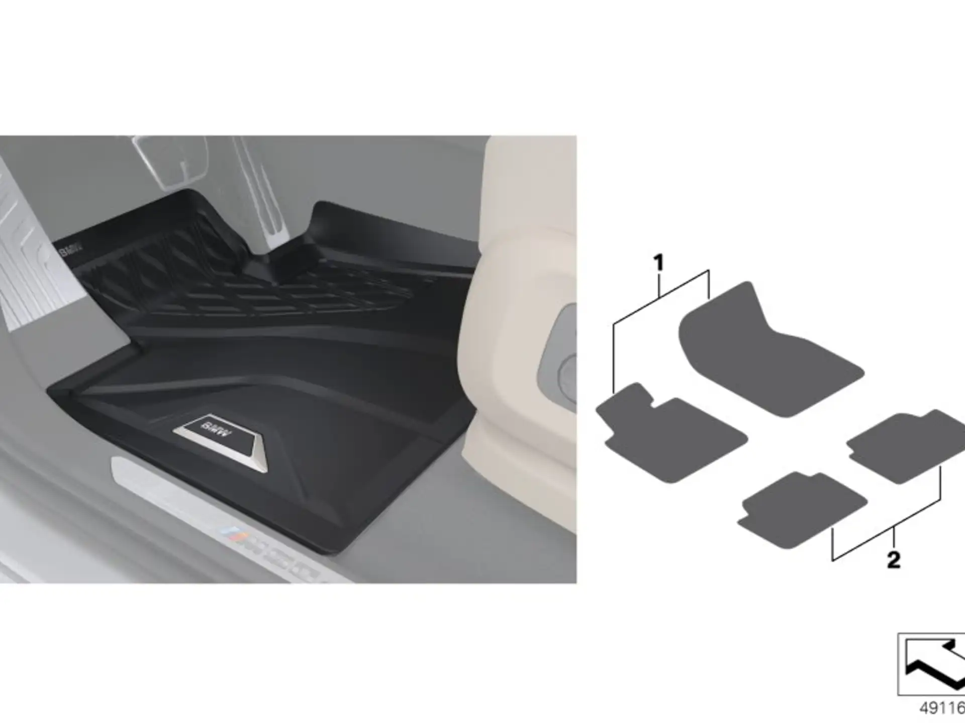 BMW Floor Liner hinten F95 G05