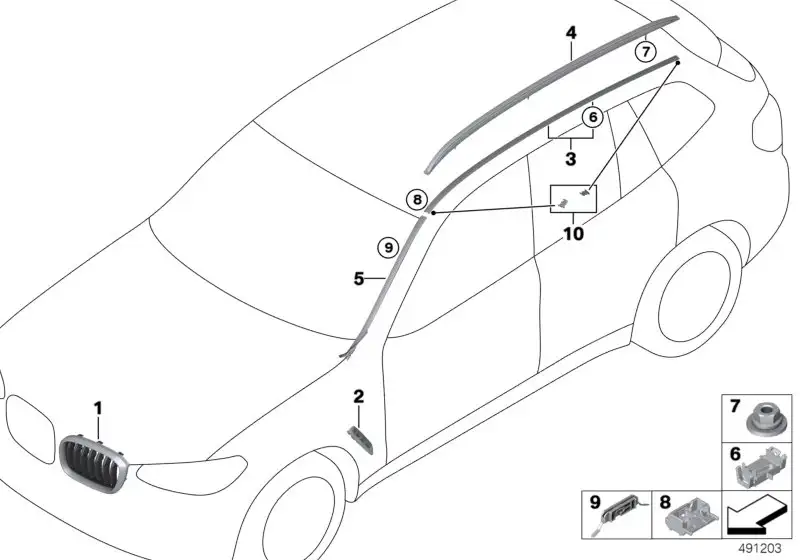 BMW Clip F98 G02 51137478600