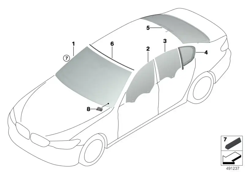 BMW Abdeckung Frontscheibe oben F90 G30 G31 51317388713