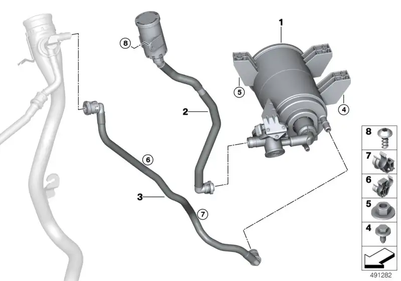 BMW Leitungsclip zweifach F90 F97 F98 G01 G02 G11 G12 G20 G21 G28