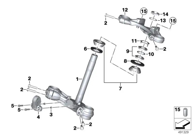 BMW Gabelbrücke oben K21 31428396730 - Bildposition 12