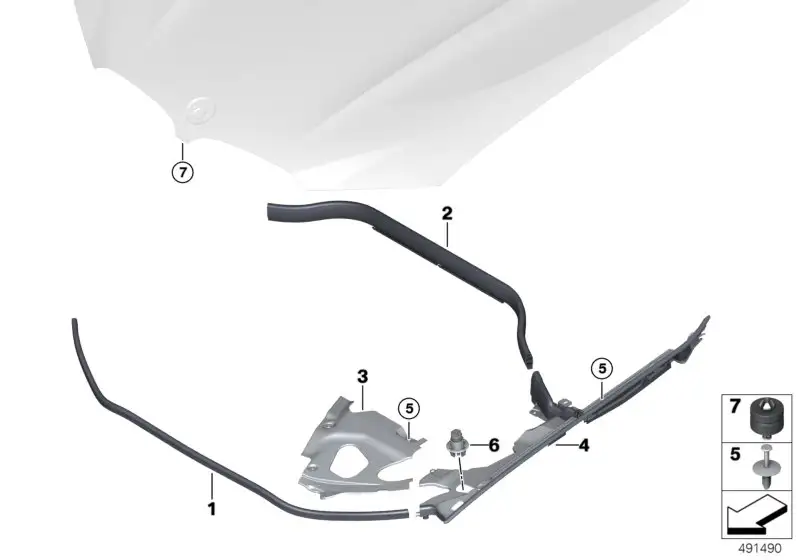BMW Abdichtung Seitenwand rechts G01 G02 51767397492