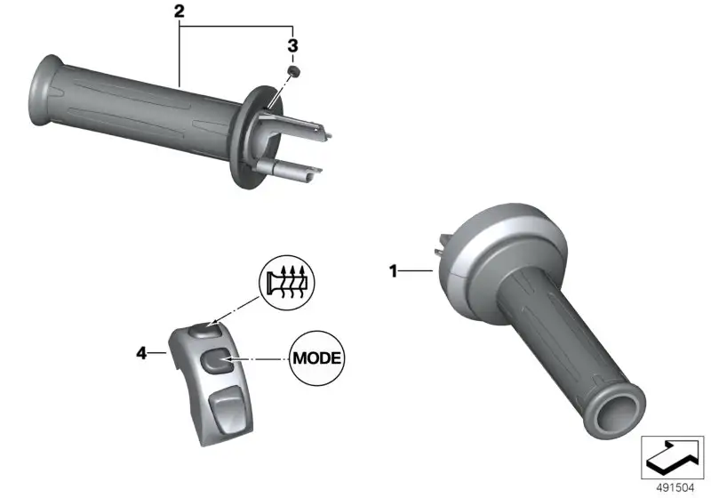BMW Griff links 61318554007 - Bildposition 02