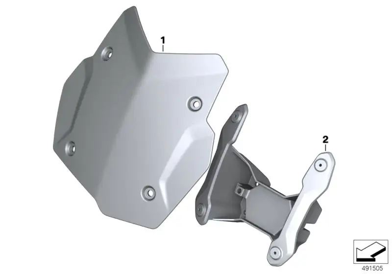 BMW Windschildhalter lang K80 K81 K82 46638564649