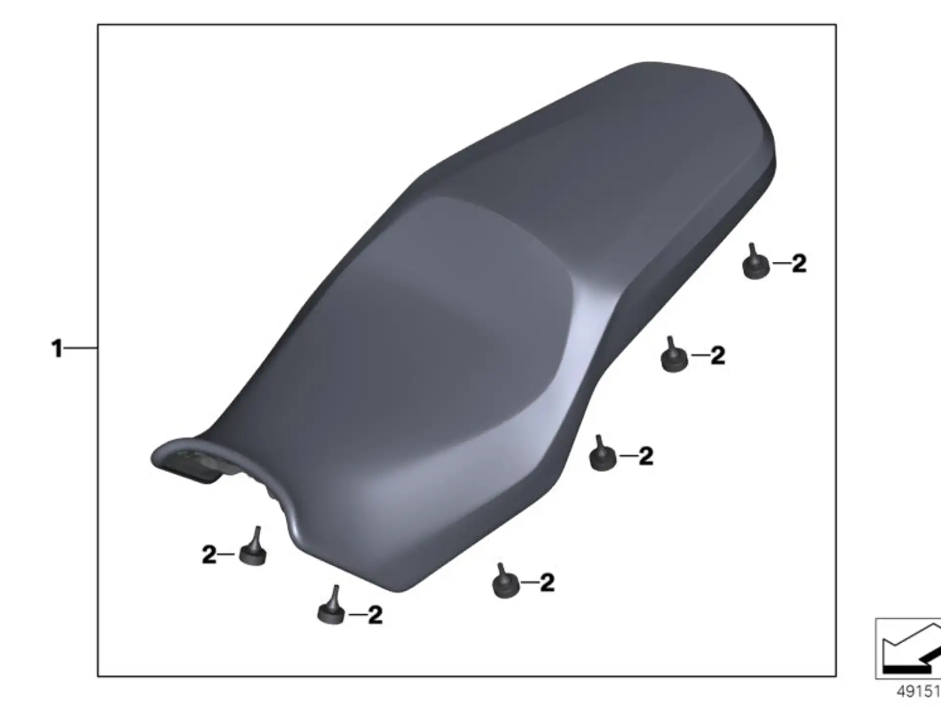 BMW Sitzbank niedrig K83 K84 52539480745