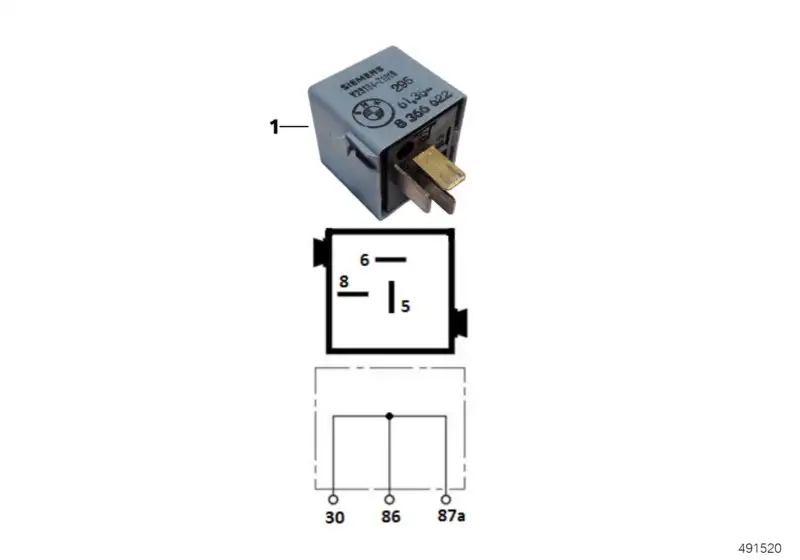 BMW Verbindungsstecker blau 61368366622