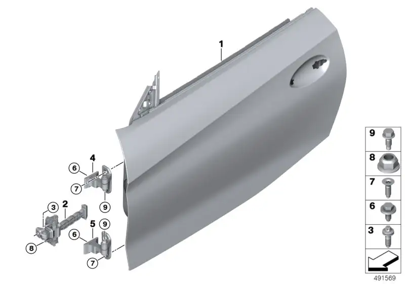 BMW Tür Aluminium vorne rechts G29 M40i 41008497878