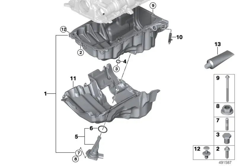 BMW Ölwanne G11 G12 G20 G21 G28 G29 G30 G31 G32 11138580122