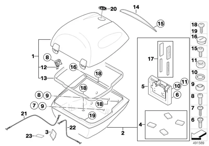 BMW Satz Gummipuffer 71607653020 - Bildposition 23