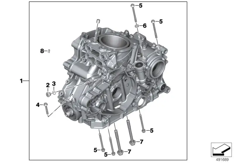 BMW Satz Motorgehäuse K02 K03 11111541098