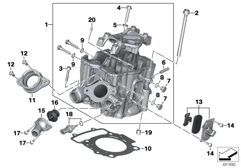 BMW Satz Zylinderkopf K02 K03 11128387655