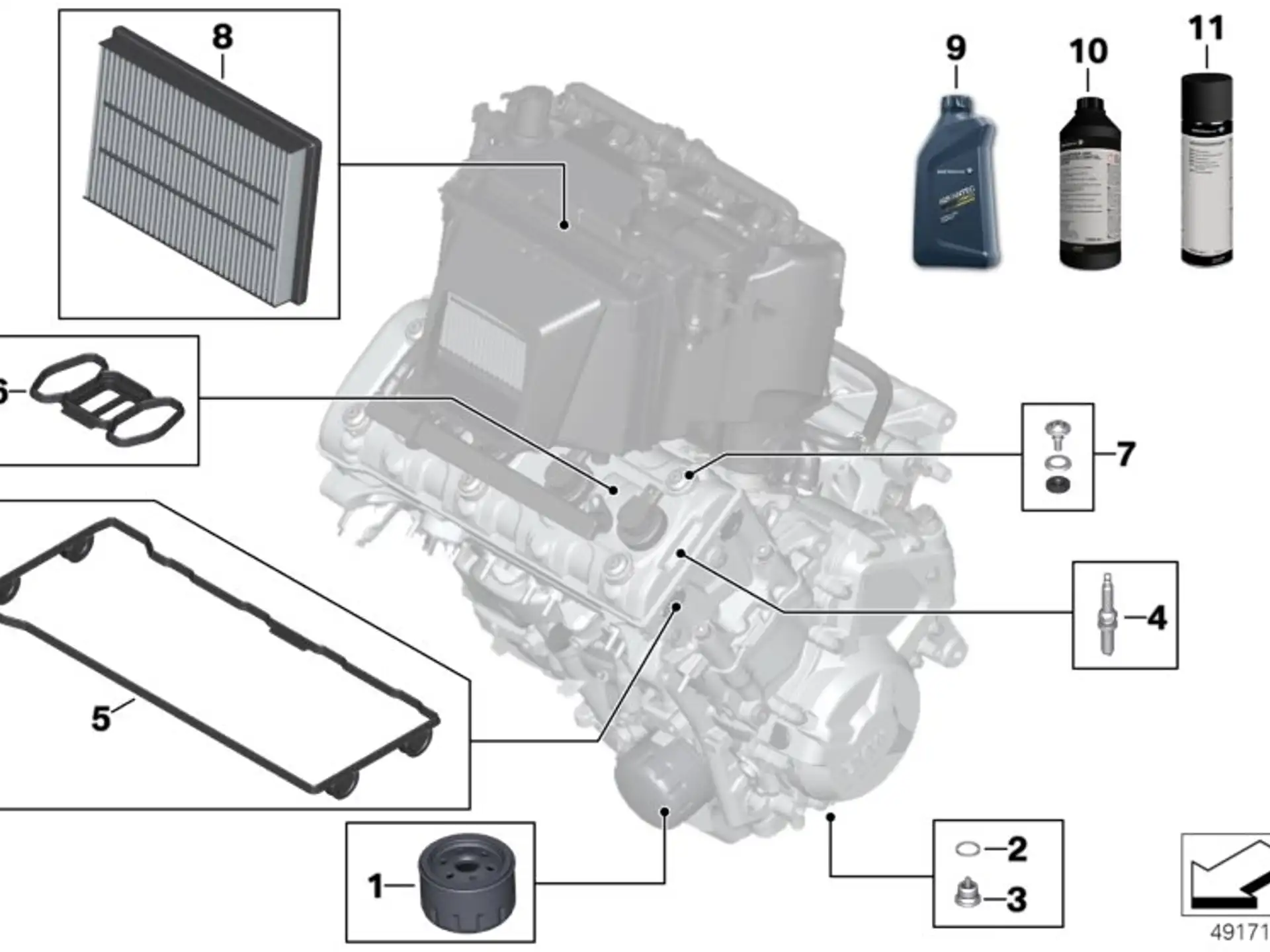 BMW Dichtung aussen K42 K46 K47 K49 11127713809
