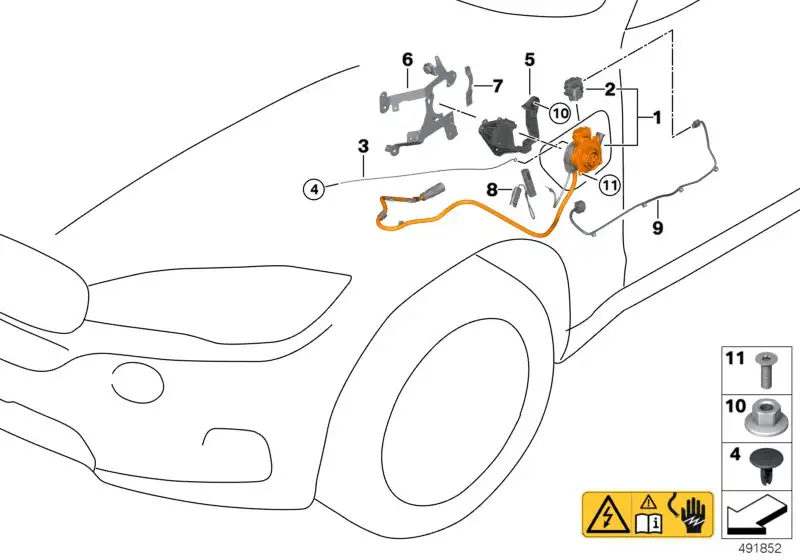 BMW Ladesteckdose mit Ladeleitung G01 61128485589 - Bildposition