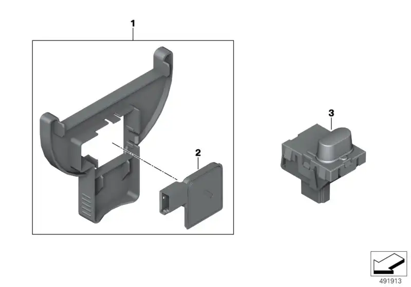BMW Beschlagsensor geclipst E60 E61 E63 E64 E65 E66 E70 E71 E72 6