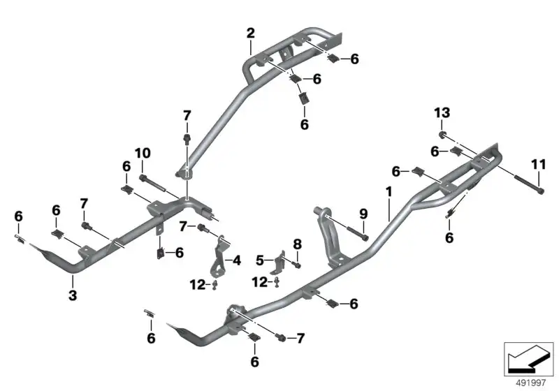 BMW Halter Trittbrett links K19 46718546455