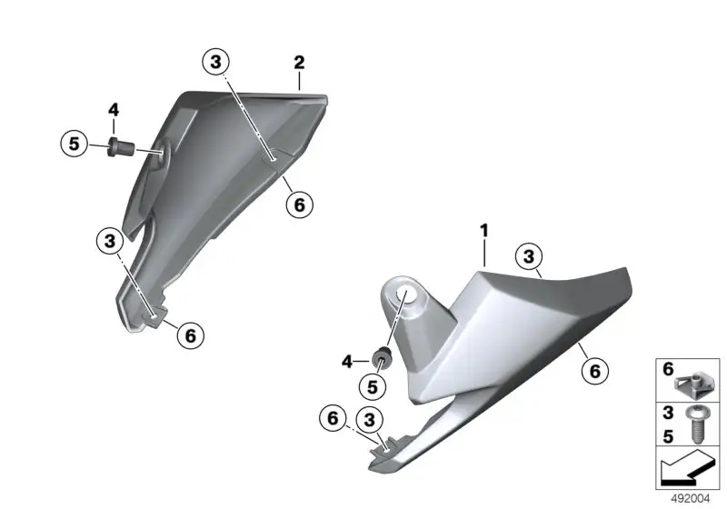 BMW Cockpitverkleidung rechts K70 46638526520 - K70 / Bildpositio