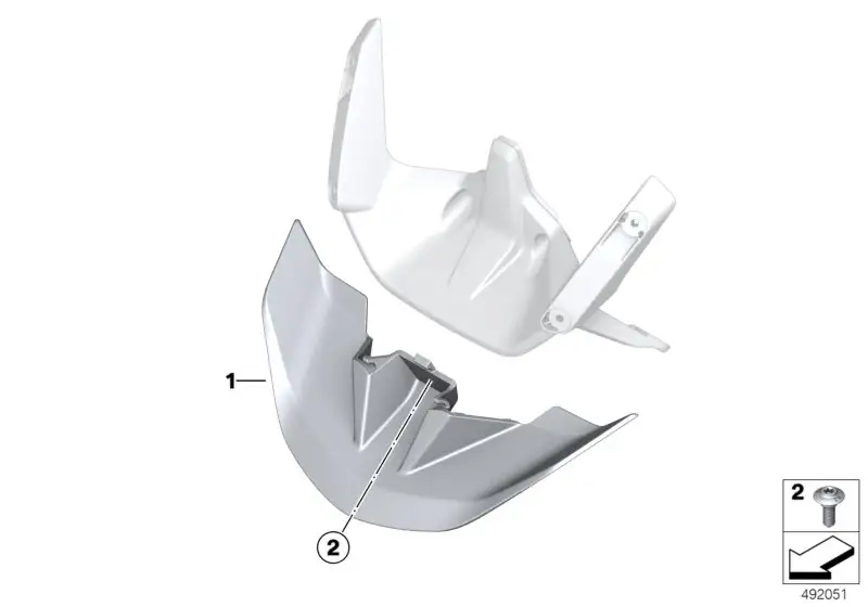 BMW Spoiler Windschildhalter K53 46638392844 - Bildposition 01