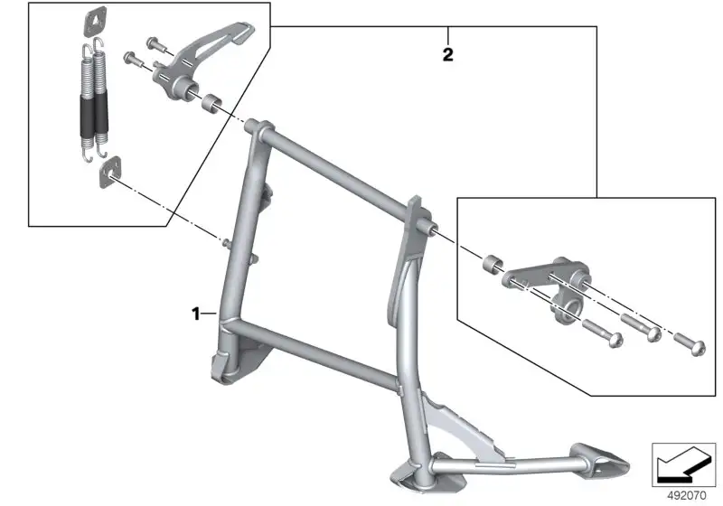 BMW Satz Anbauteile Kippständer K80 K81 K82 77251540027