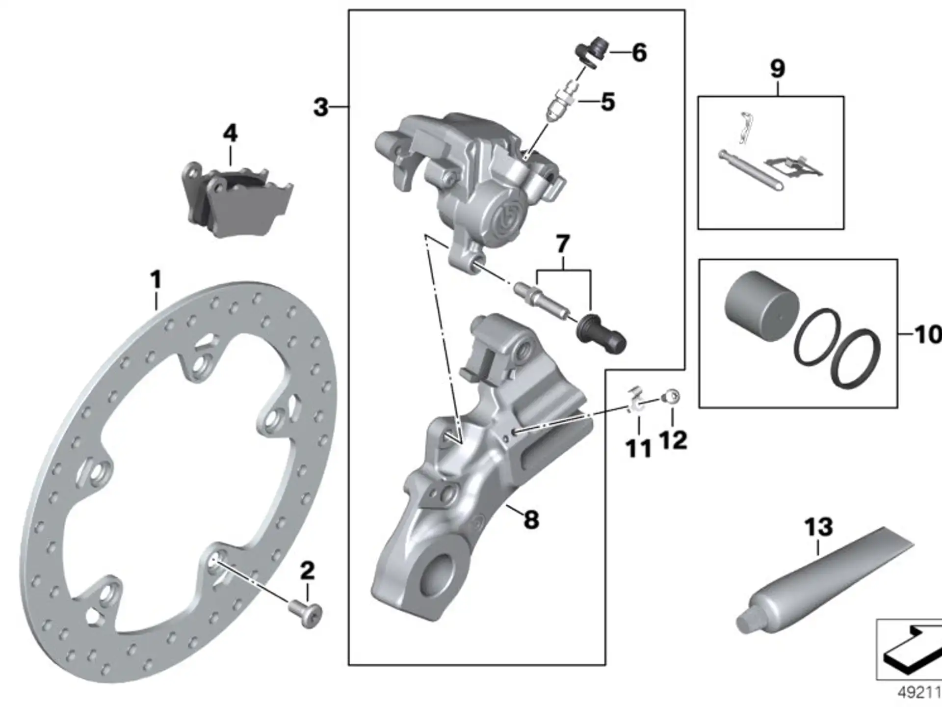 BMW Satz Befestigungsteile K67 K80 K81 K82 K83 K84 34218382871