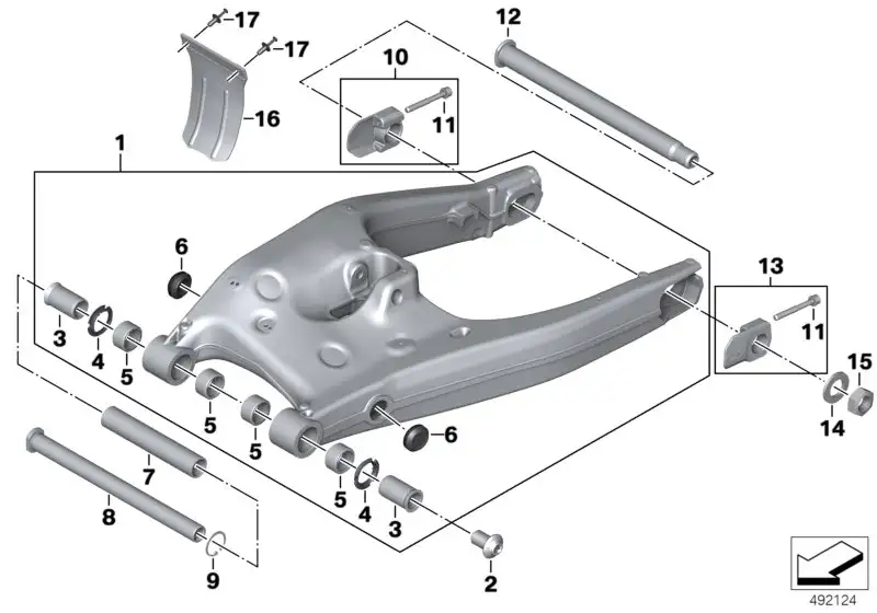 BMW Kettenspanner links K80 K81 K82 K83 K84 33358565007