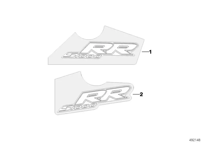 BMW Schriftzug S1000RR rechts K46 46637723674