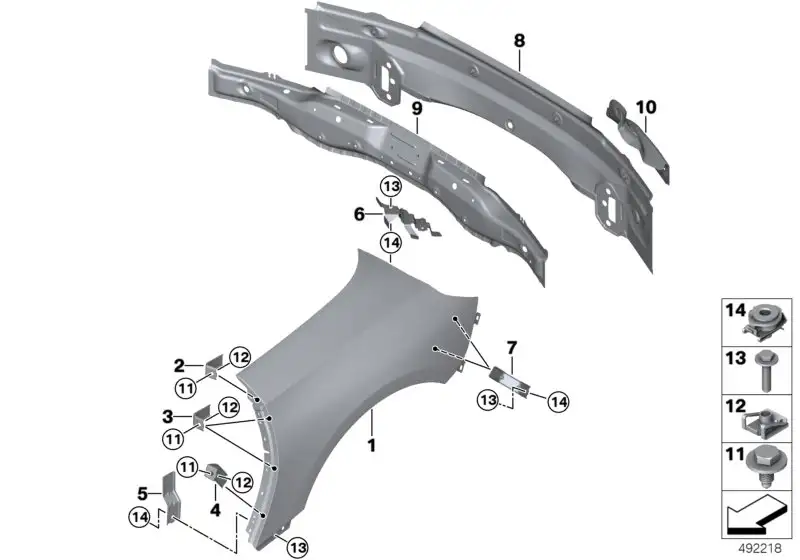 BMW Seitenwand Aluminium hinten rechts G29 M40i 41008495964