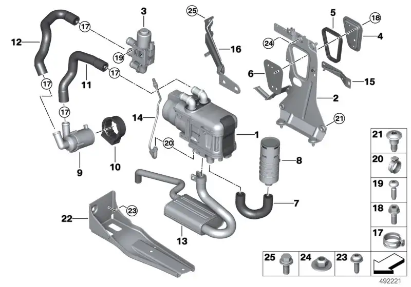BMW Abstützung G05 G06 G07 64219399983