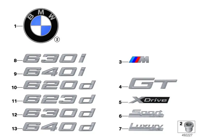 BMW Schriftzug G32 51147415345