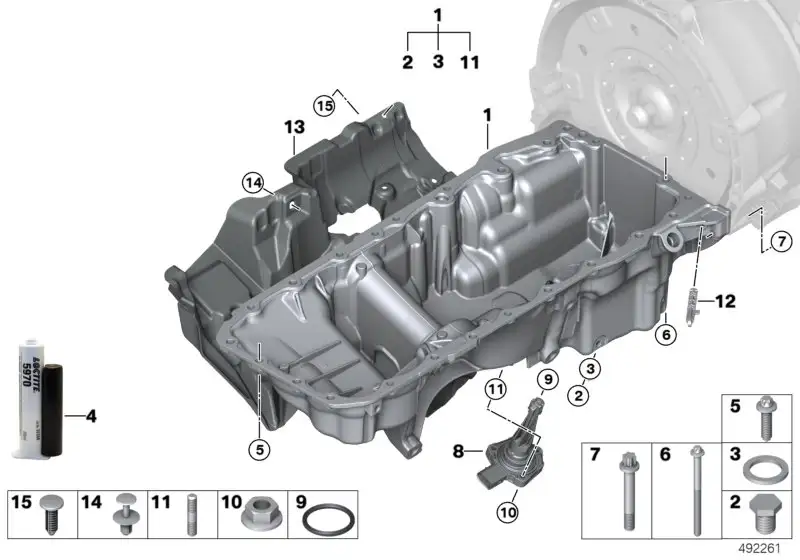 BMW Ölwanne G01 G02 G05 G06 G07 G12 G14 G15 G16 G20 G21 G30 G31 G