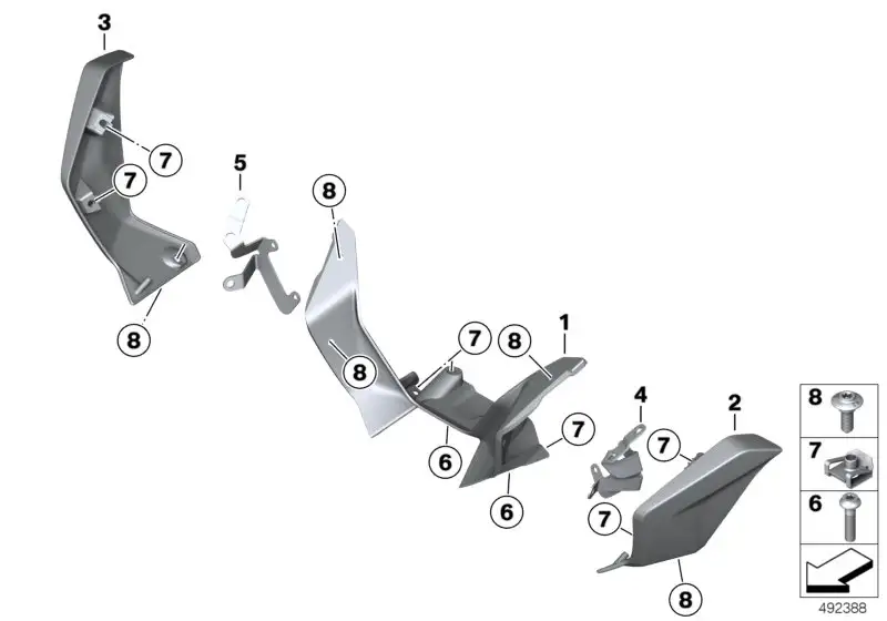 BMW Bugspoiler Mitte K52 K53 K54 46638380741