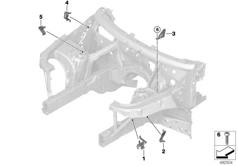 BMW Halter Gasfeder rechts F95 F96 G05 G06 G07 41007492374