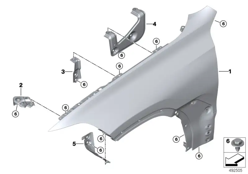 BMW Querstütze Seitenwand rechts F95 F96 G05 G06 41007492372