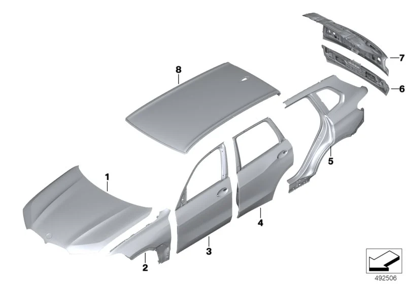 BMW Frontklappe F95 F96 G05 G06 41007492375