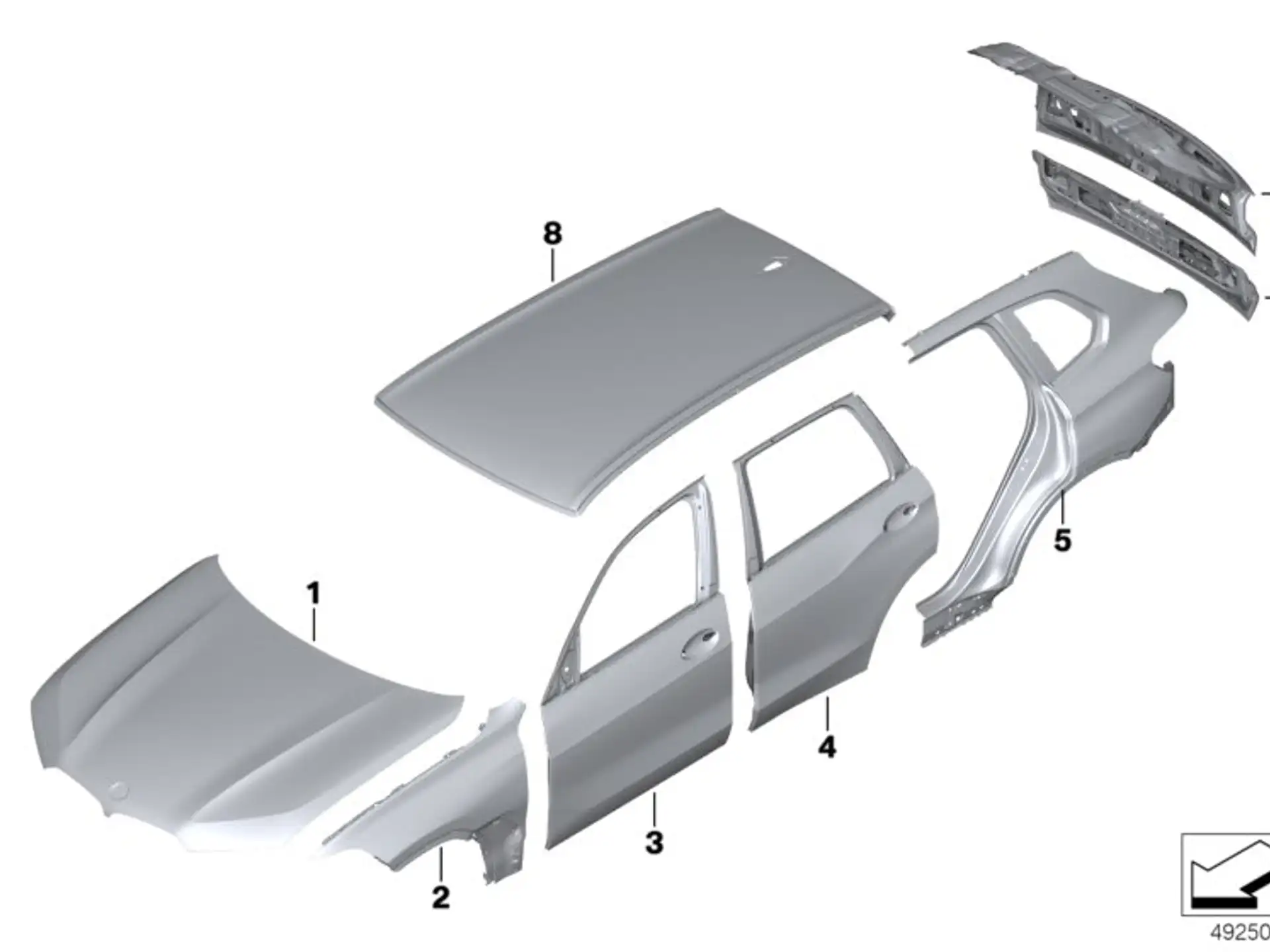 BMW Frontklappe F95 F96 G05 G06 41007492375
