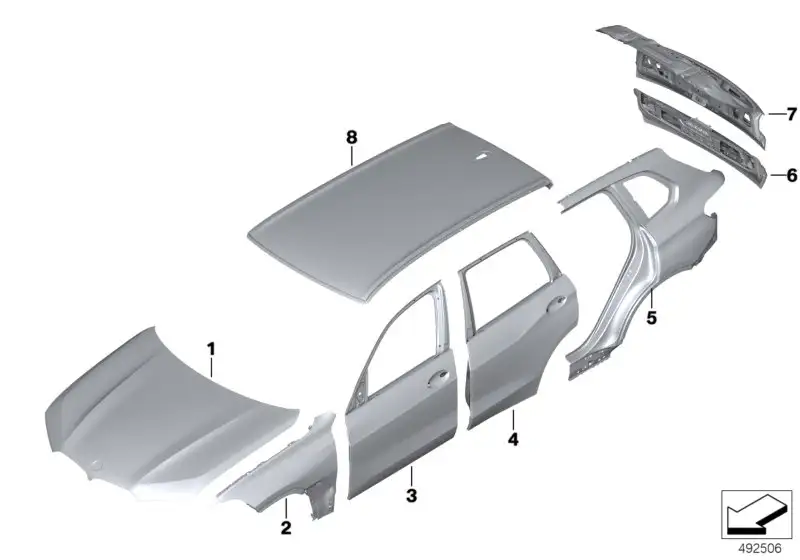 BMW Heckklappe oben G07 41007931947