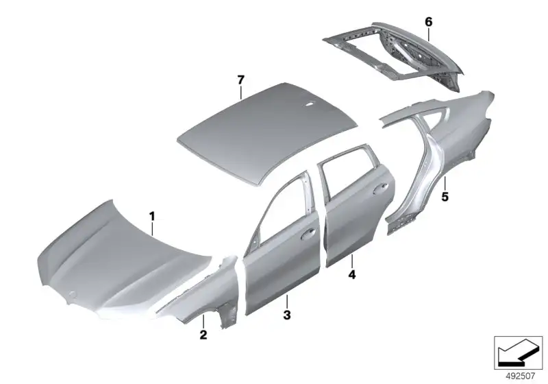 BMW Heckklappe F96 G06 41009491559