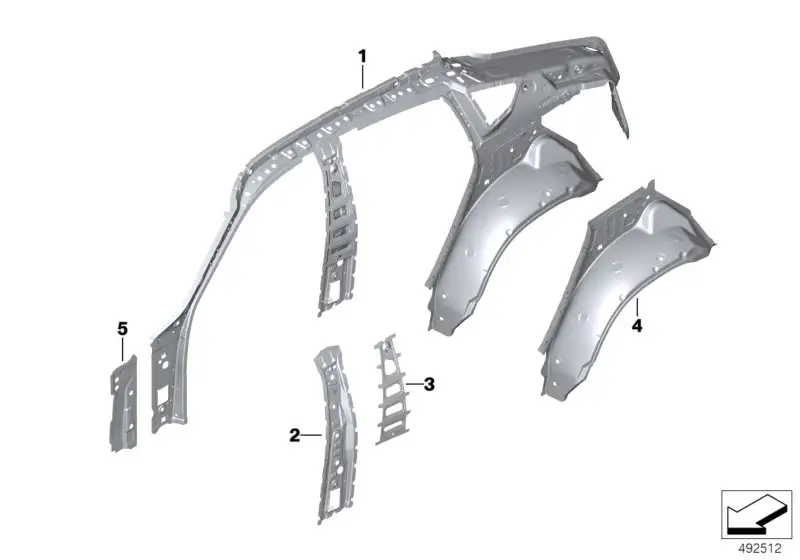 BMW Verstärkung B-Säule innen rechts F96 G06 41009498778
