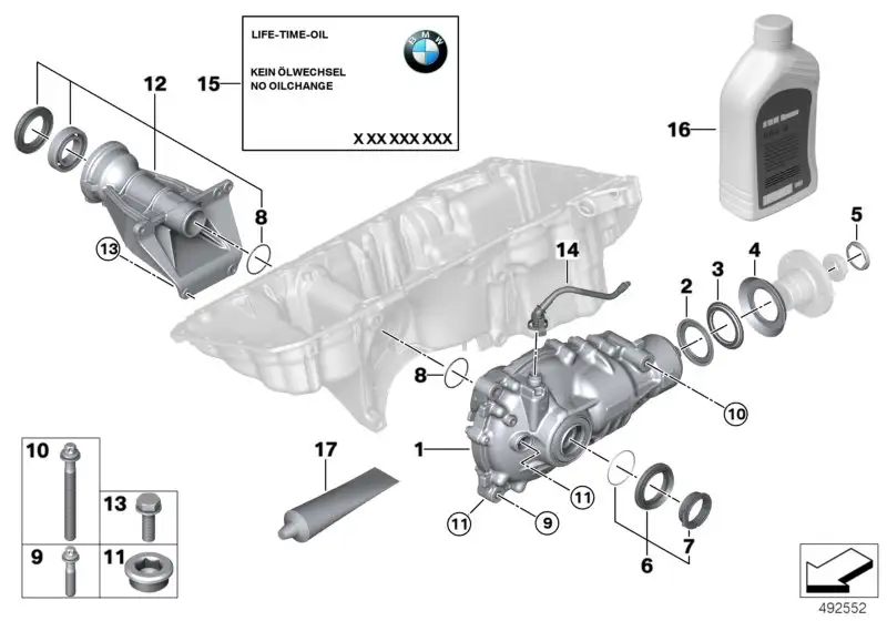 BMW Vorderachsgetriebe G05 G06 31508487441