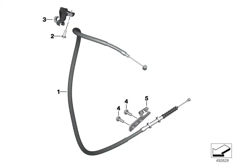 BMW Halter Kupplungszug K67 32738393879