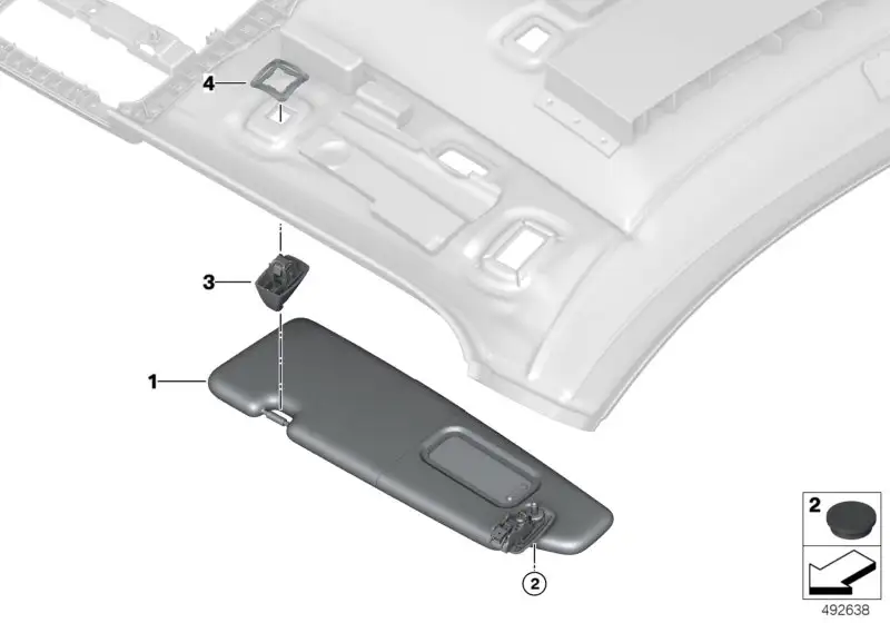 BMW Sonnenblende rechts F92 F93 G15 G16 51168079800