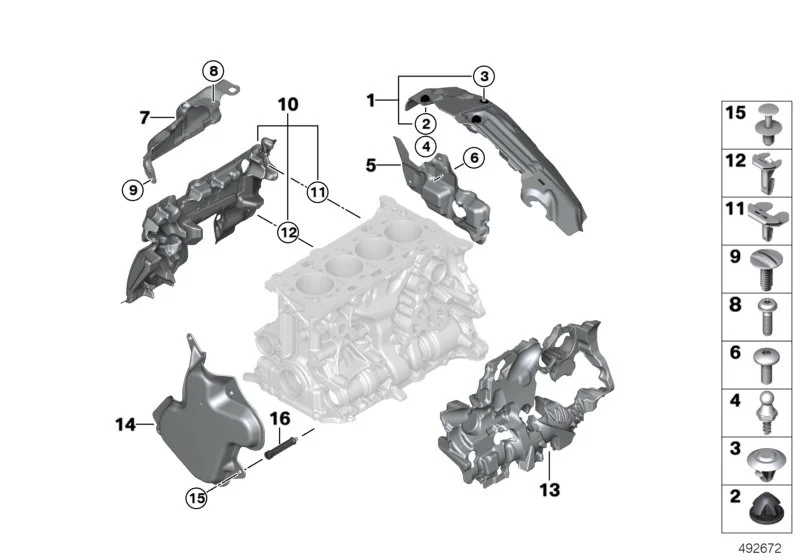 BMW Akustikabdeckung G01 G02 G05 G06 G11 G12 G20 G21 G28 G29 G30 G31 G32 11148668914