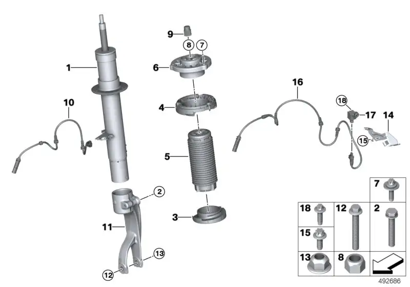 BMW Adapterkabel VDC vorne rechts F95 F96 G05 G06 G07 37106887538
