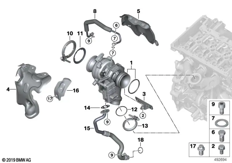 BMW Ölleitung F20 F21 11428513612 - Bildposition 08