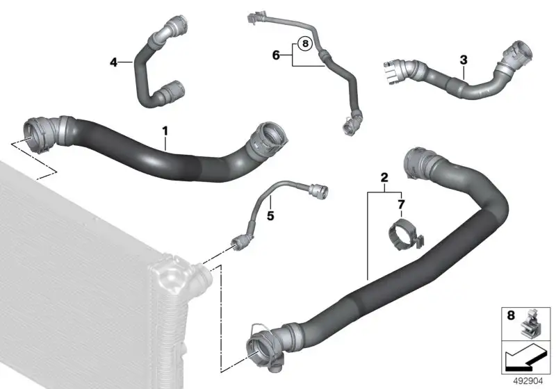 BMW Schlauch Kühlmittelpumpe G20 G21 17128581011