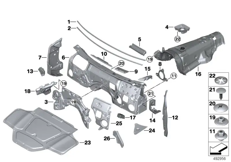 BMW Schallisolierung Frontklappe links F97 F98 G01 G02 5148739556