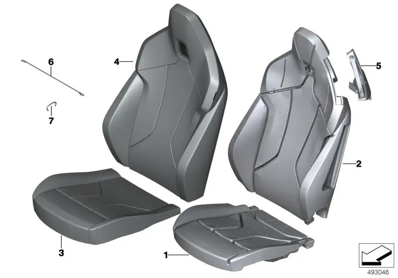 BMW Schaumteil Sitz 52109460858 - Bildposition 01