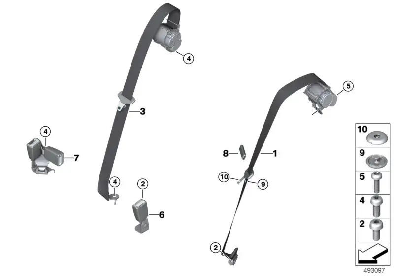 BMW Untergurt hinten rechts F97 F98 G01 G02 72117414288